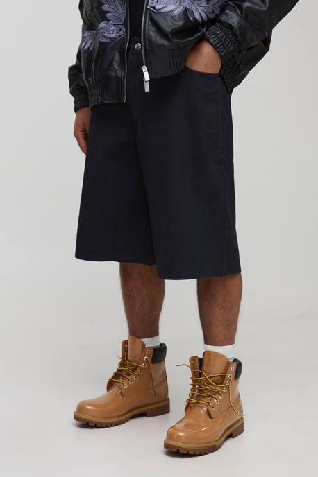 Baggy Washed Twill Shorts - Image 1
