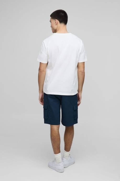 Fixed Waist Baggy Cargo Twill Shorts - Image 2