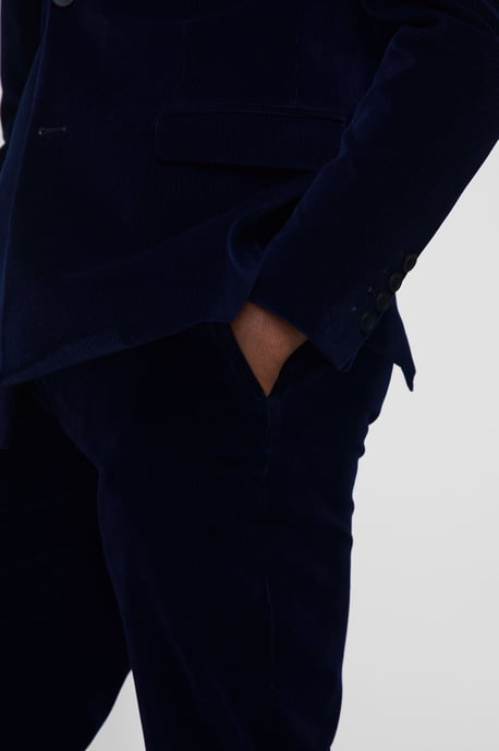 Slim Fit Ribbed Velour Trouser - Image 3