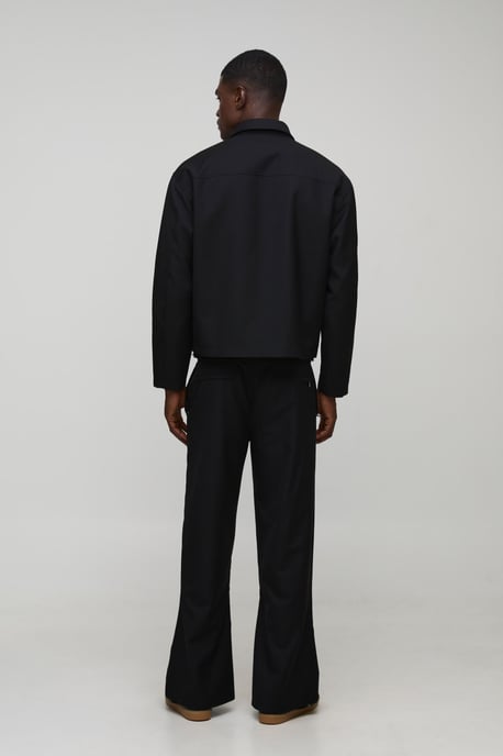 Flared Pintuck Smart Tailored Trousers - Image 2