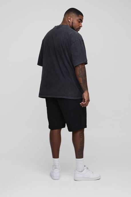 Plus Skinny Stretch Denim Shorts - Image 2