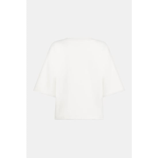 Penn & Ink S26f1835 01-90 penn en ink sweater print white black - Image 3