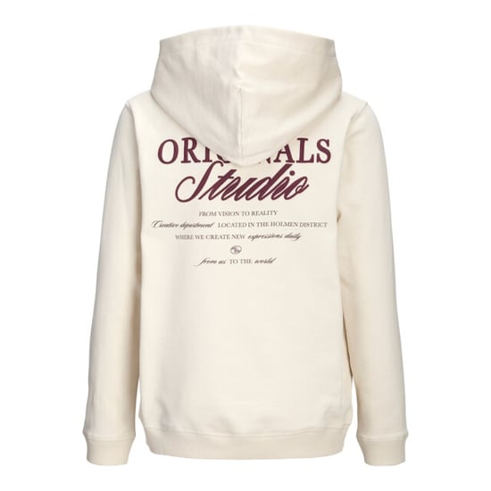 Jack & Jones Jornorrebro typo back sweat hood sn jnr off-white - Image 2