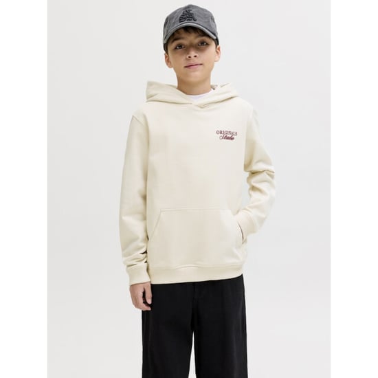 Jack & Jones Jornorrebro typo back sweat hood sn jnr off-white - Image 5
