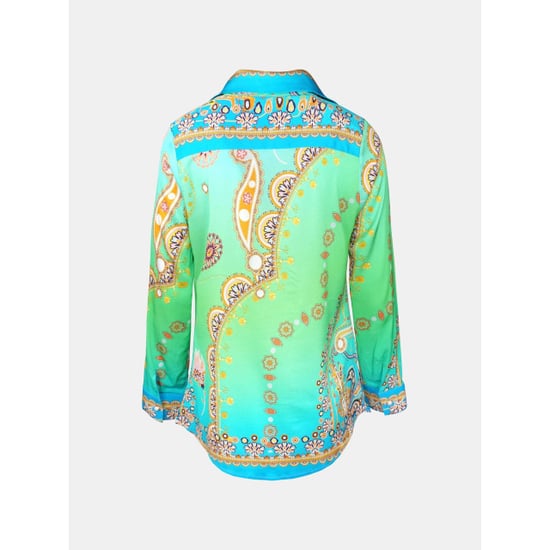 Mucho Gusto Blouse francis bay groen blauw paradise - Image 3