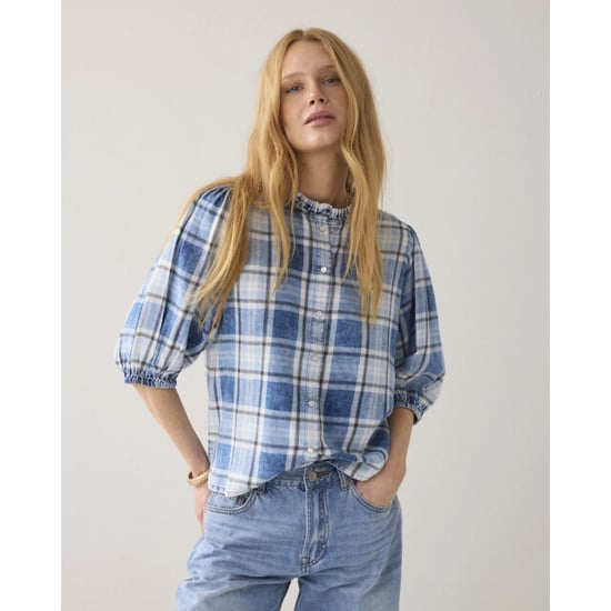 Summum 2s3405-12181 490 blouse indigo check indigo - Image 1