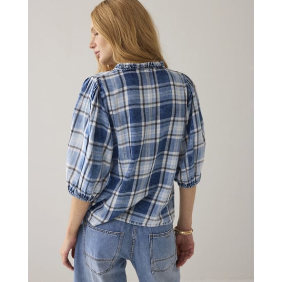 Summum 2s3405-12181 490 blouse indigo check indigo - Image 3
