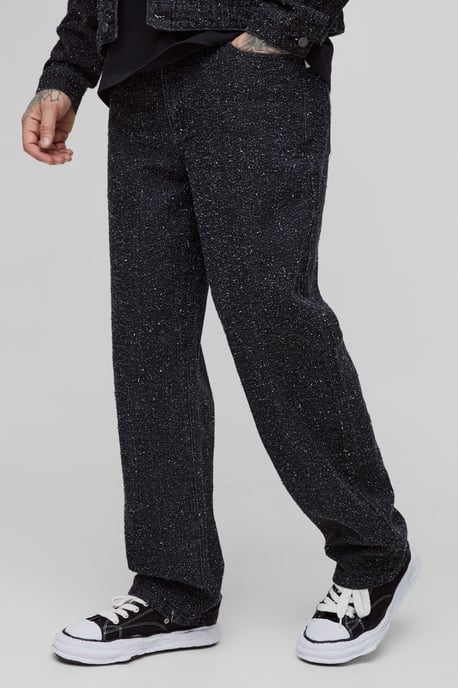Tall Textured Denim Relaxed Fit Jeans - Image 1