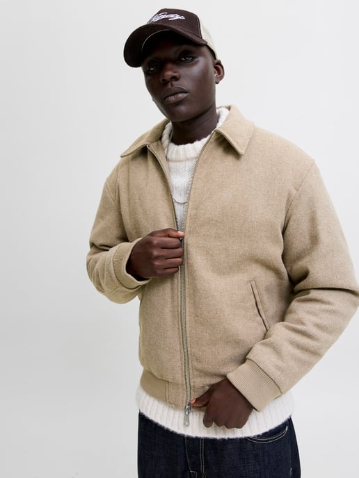 Jack & Jones Jas zomer Cover Bomber Beige - Image 3