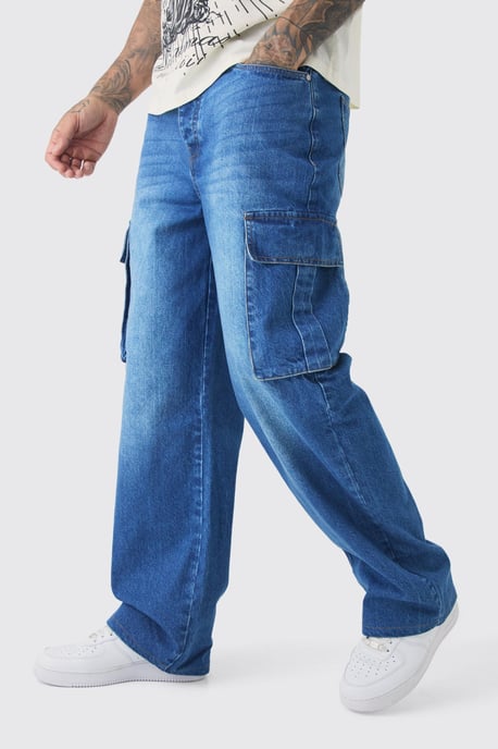 Tall Relaxed Rigid Cargo Jeans - Image 1