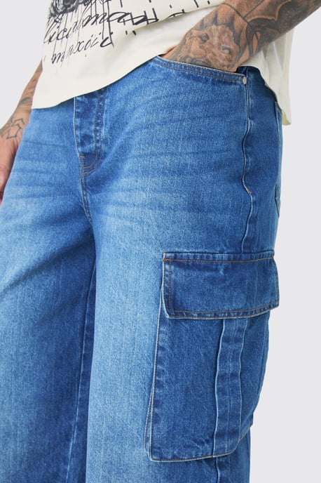 Tall Relaxed Rigid Cargo Jeans - Image 3