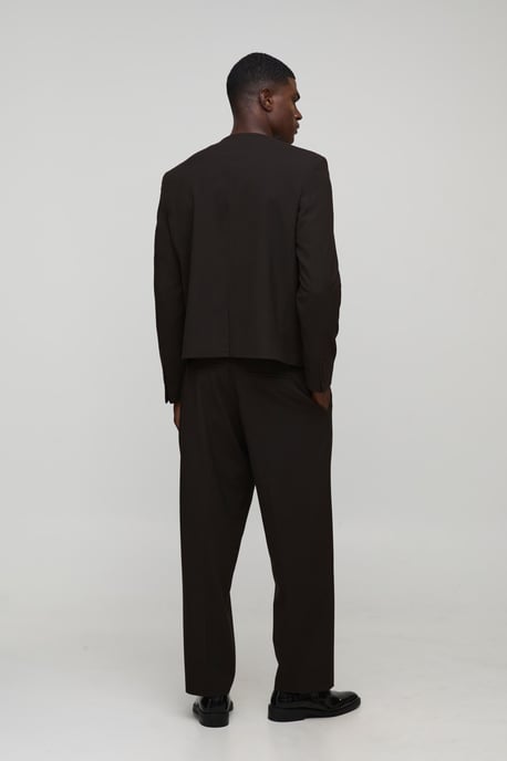 Relaxed Fit Seam Detailed Suit Trousers - Image 2