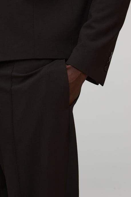 Relaxed Fit Seam Detailed Suit Trousers - Image 3