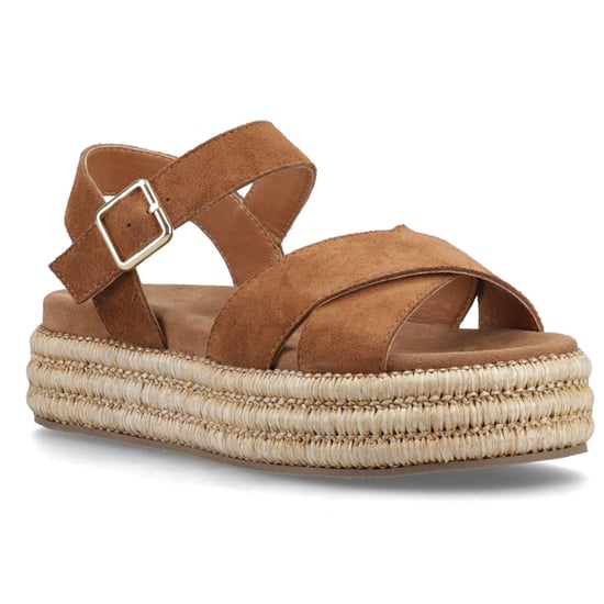 Hush Puppies Rosa Rafia Läder Kvinnor Tan Sandaler - Image 1