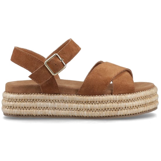 Hush Puppies Rosa Rafia Läder Kvinnor Tan Sandaler - Image 5
