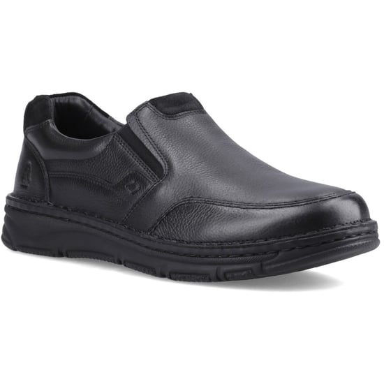 Hush Puppies Franco Slip on Leather Men's Black Loafers - Image 1