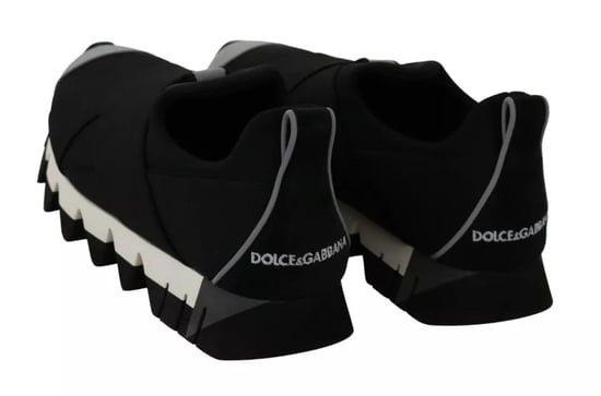 Dolce & Gabbana Zwarte Haai Neopreen Stretch Sneakers Schoenen - Image 2