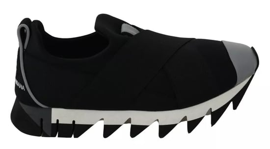 Dolce & Gabbana Zwarte Haai Neopreen Stretch Sneakers Schoenen - Image 4