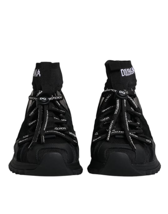 Dolce & Gabbana Zwarte Sorrento Sokken Logo Sneakers Schoenen - Image 2