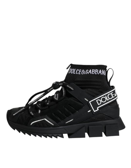 Dolce & Gabbana Zwarte Sorrento Sokken Logo Sneakers Schoenen - Image 6
