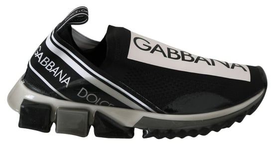 Dolce & Gabbana Zwart Witte SORRENTO Sport Stretch Sneakers - Image 1