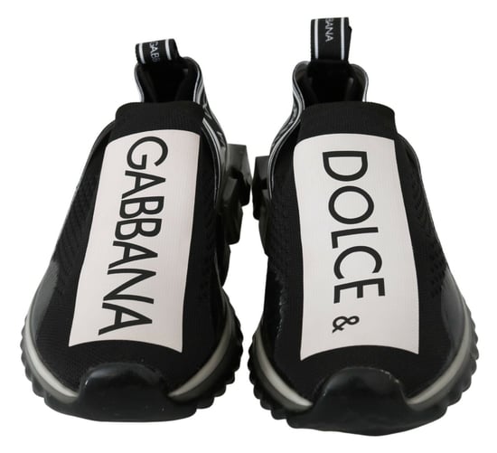 Dolce & Gabbana Zwart Witte SORRENTO Sport Stretch Sneakers - Image 6