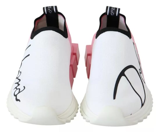 Dolce & Gabbana Roze Witte Logo Sorrento Sneakers Schoenen - Image 3