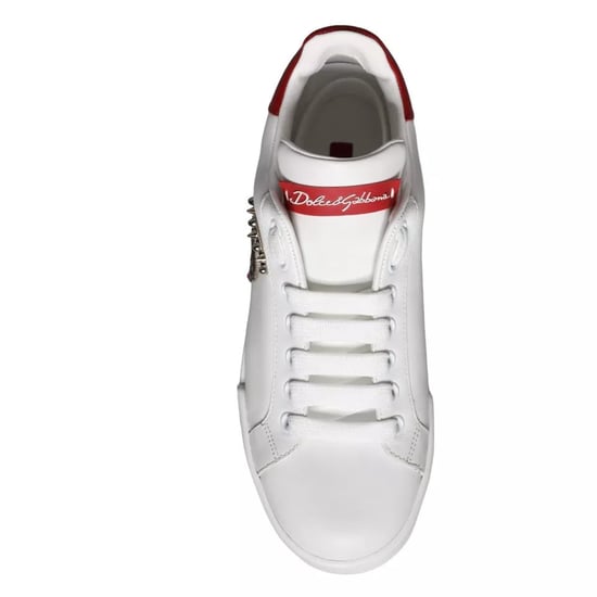 Dolce & Gabbana White Patch Calfskin Nappa Portofino Sneakers Shoes - Image 6