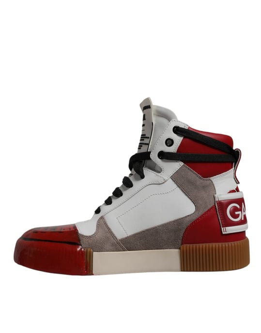Dolce & Gabbana Multicolor Leren Hoge Sneakers Schoenen - Image 5