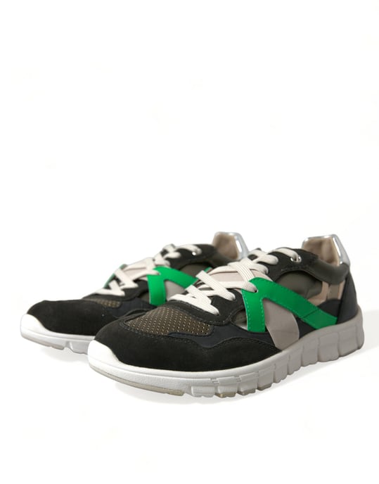 Dolce & Gabbana Flerfärgade Lädersuede Låga Sneakers Skor - Image 3