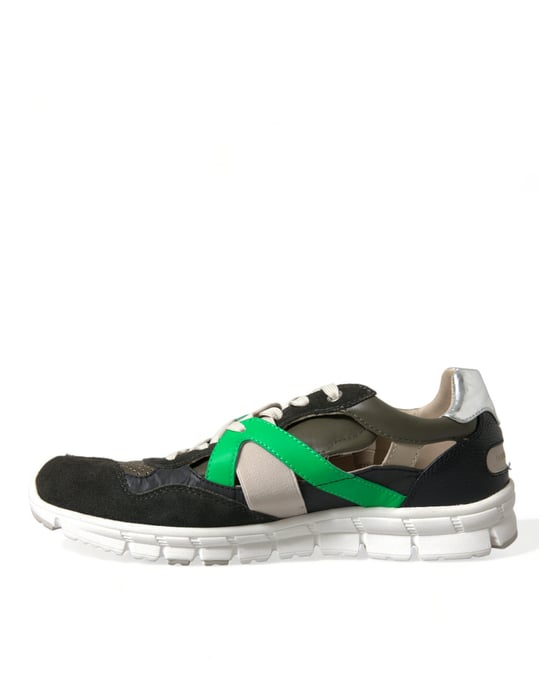 Dolce & Gabbana Flerfärgade Lädersuede Låga Sneakers Skor - Image 5