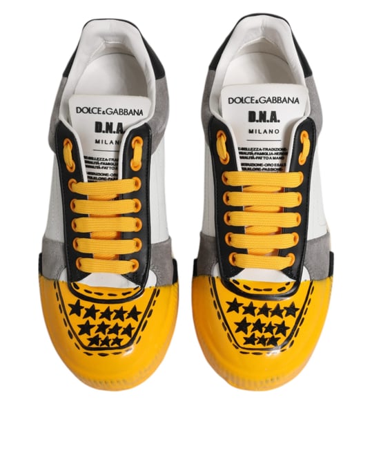 Dolce & Gabbana Multikleuren Leren DNA Lage Sneakers Schoenen - Image 3