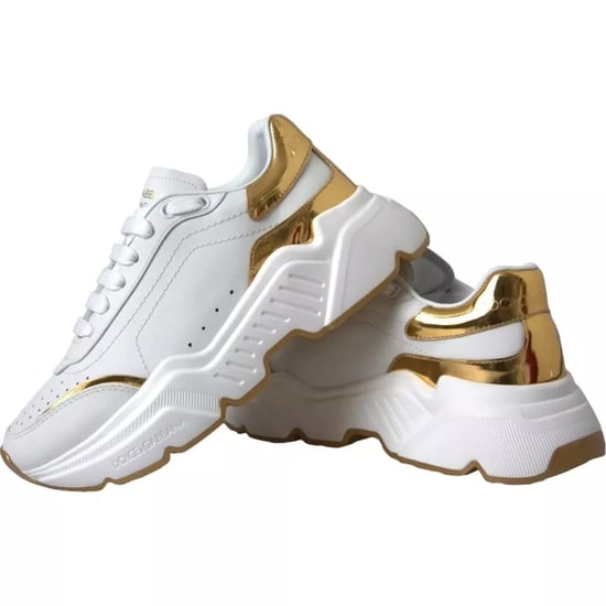 Dolce & Gabbana White Gold DAYMASTER Leren Sneakers voor Heren - Image 3