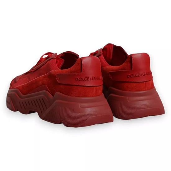Dolce & Gabbana Rode Leren Daymaster Lage Sneakers Schoenen - Image 4