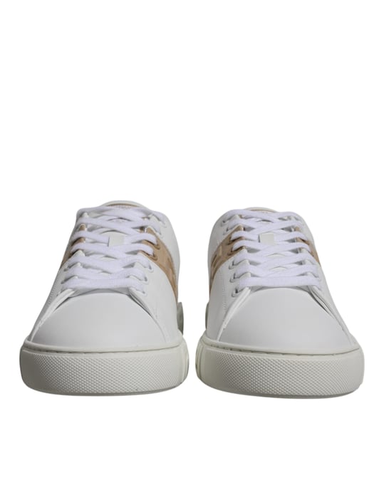 Versace Witte Bruine Greca Print TPU Lage Sneakers voor Mannen - Image 2