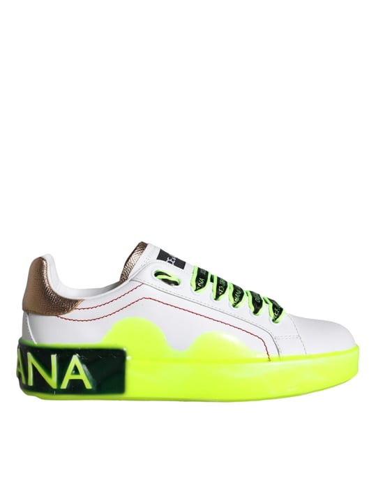 Dolce & Gabbana Vita Läder Portofino Låga Sneakers Skor - Image 1