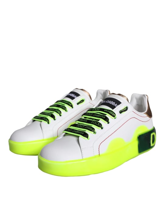 Dolce & Gabbana Vita Läder Portofino Låga Sneakers Skor - Image 3