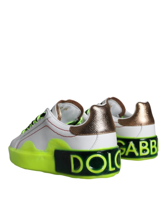 Dolce & Gabbana Vita Läder Portofino Låga Sneakers Skor - Image 4