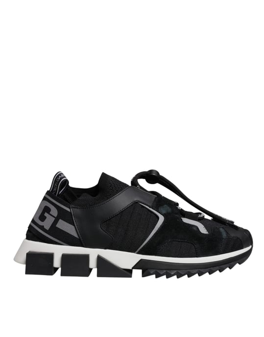 Dolce & Gabbana Zwarte Mesh Sorrento Trekking Sneakers Schoenen - Image 1