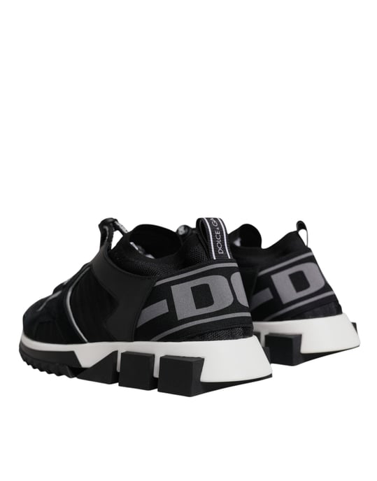 Dolce & Gabbana Zwarte Mesh Sorrento Trekking Sneakers Schoenen - Image 4