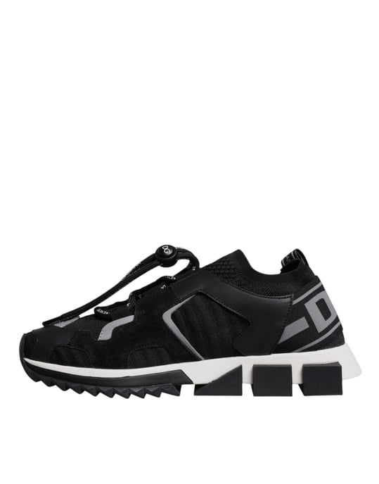 Dolce & Gabbana Zwarte Mesh Sorrento Trekking Sneakers Schoenen - Image 5