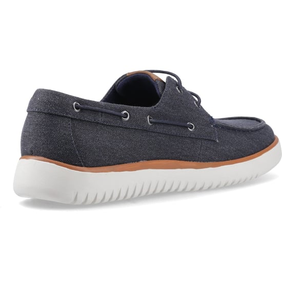 Hush Puppies Daniel Canvas Canvas Men's Navy Boat Shoes - Image 2