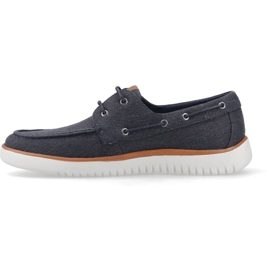 Hush Puppies Daniel Canvas Canvas Men's Navy Boat Shoes - Image 4
