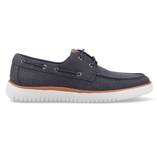 Hush Puppies Daniel Canvas Canvas Men's Navy Boat Shoes - Image 5
