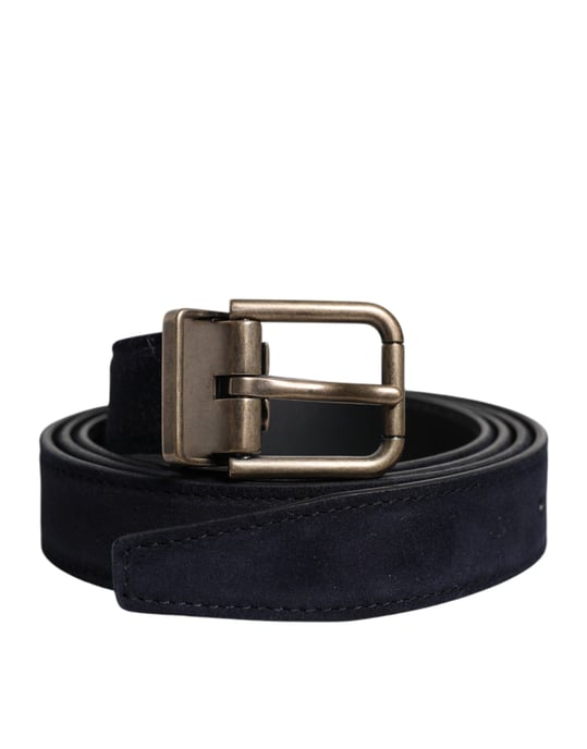 Dolce & Gabbana Svart Getskinn Bälte med Metallspänne - Image 1