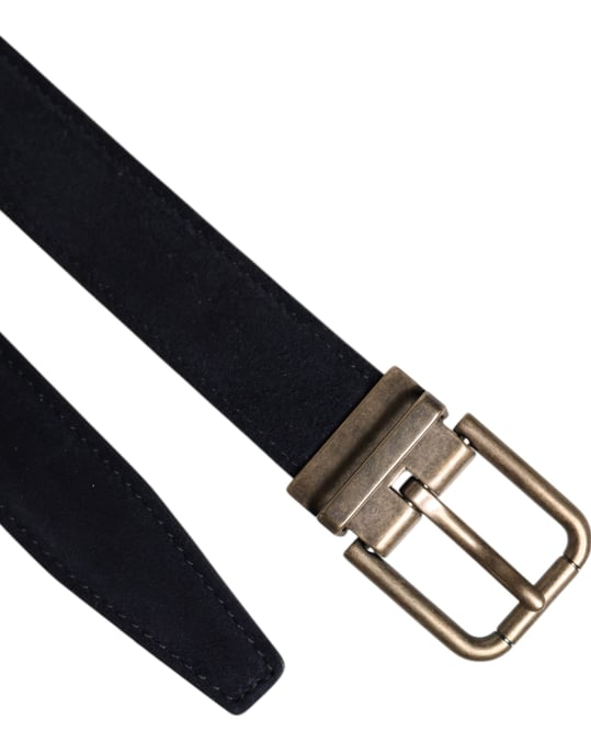 Dolce & Gabbana Svart Getskinn Bälte med Metallspänne - Image 6