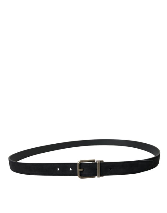 Dolce & Gabbana Zwart Geitenleer Antieke Metalen Gesp Riem - Image 2