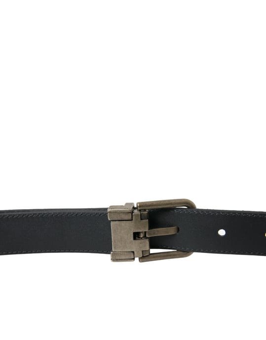 Dolce & Gabbana Zwart Geitenleer Antieke Metalen Gesp Riem - Image 4