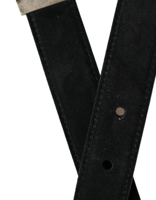 Dolce & Gabbana Zwart Geitenleer Antieke Metalen Gesp Riem - Image 6
