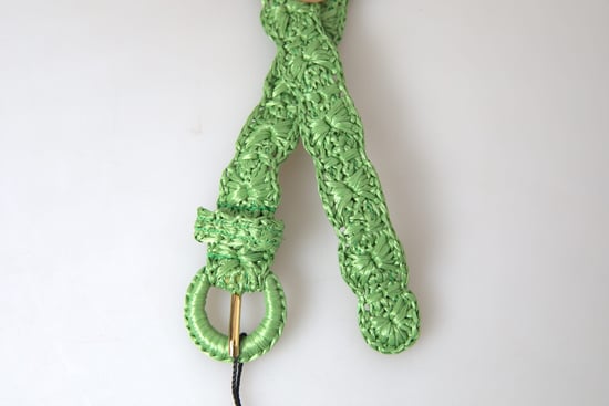 Dolce & Gabbana Green Viscose Weaved Skinny Waist Belt - Image 3